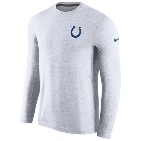 Men's Indianapolis Colts Nike White Coaches Long Sleeve Performance T-Shirt,We sell and wholesale Men's Indianapolis Colts Nike White Coaches Long Sleeve Performance T-Shirt on line form chian!